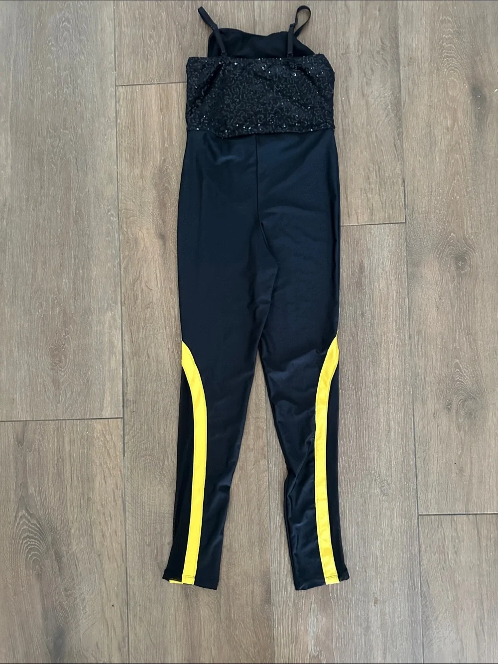 Revolution girls Yellow & Black Two-Piece Dance /Halloween jumpsuit.